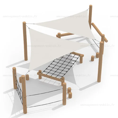 Parcours obstacles en bois de robinier